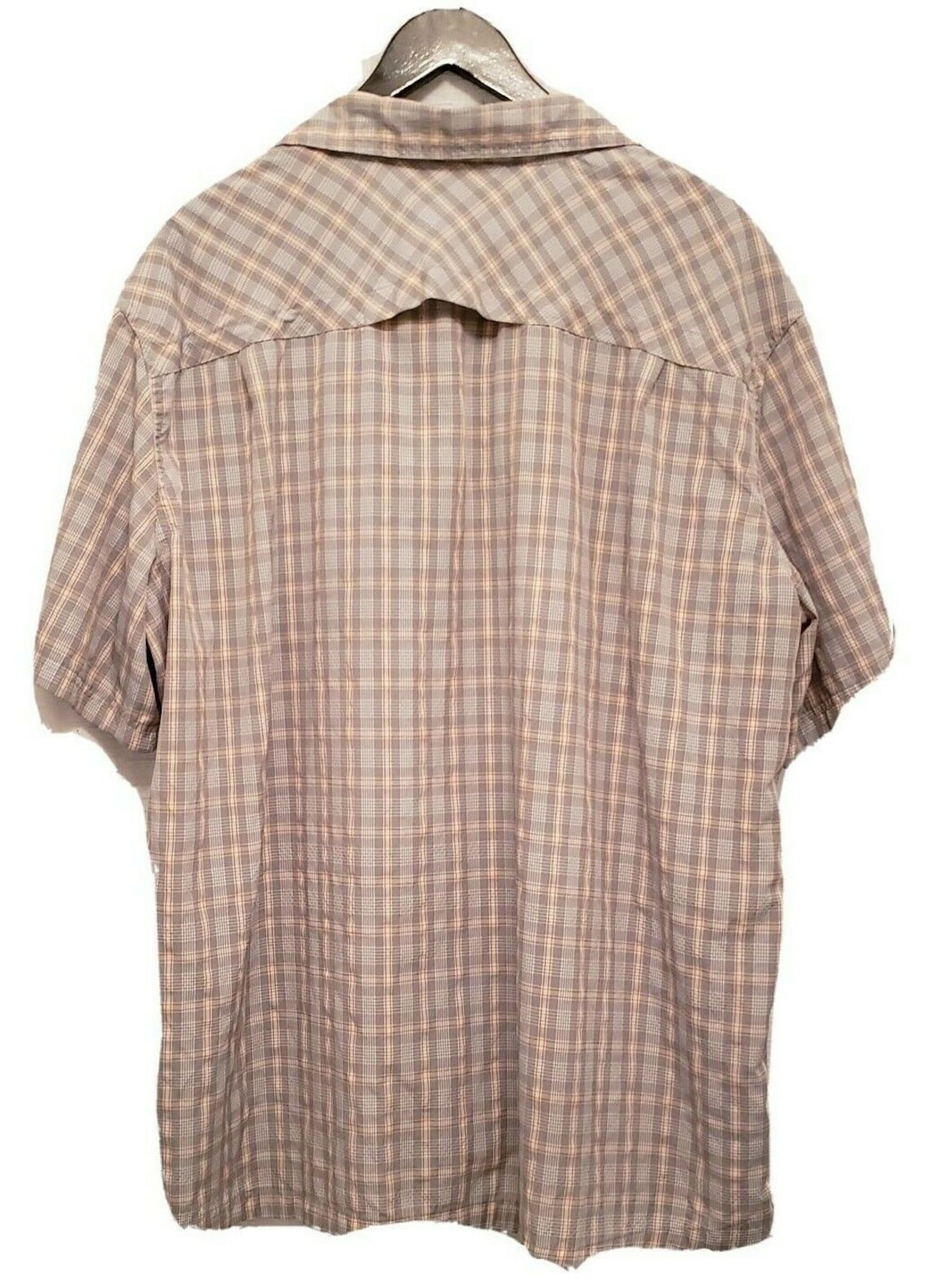 LL Bean Vintage Gray Plaid Cool Weave Short Sleeve Shirt Mens - Etsy