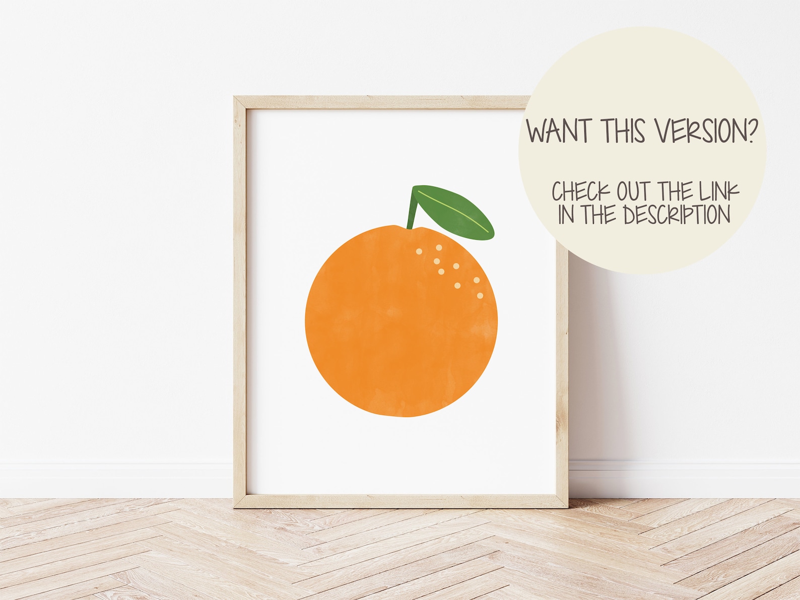 Orange Print Kitchen Wall Art Wall Art Printable Printable Etsy