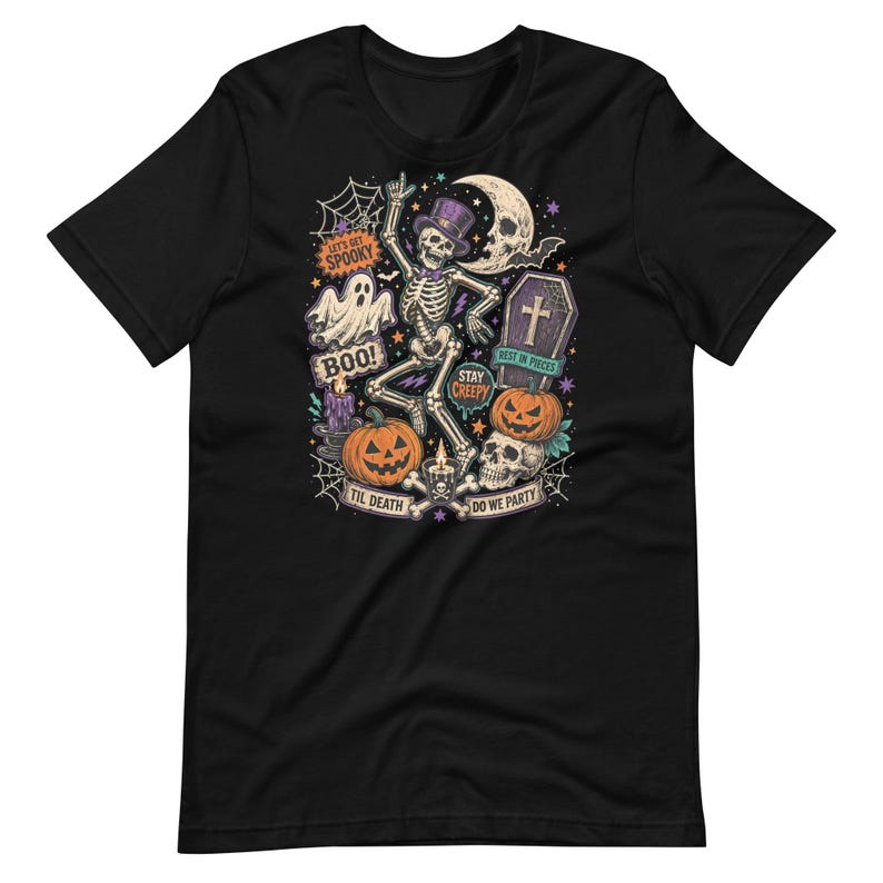 Halloween Collage Shirt, Vintage Trick or Treat T-Shirt, Spooky October 31 Tee, Retro Halloween Graphic Shirt, Horror Collage Tee