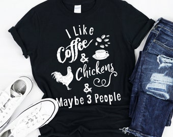 Retro Chickens and Coffee Lovers For Chicken Owner Farmers, Gift for Chicken Mom,Chicken Owner Shirt, Vintage Farm Shirt,Chicken Lover Shirt