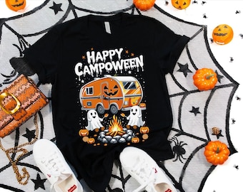 Happy Campoween T-Shirt: Spooky Halloween Camping Tee