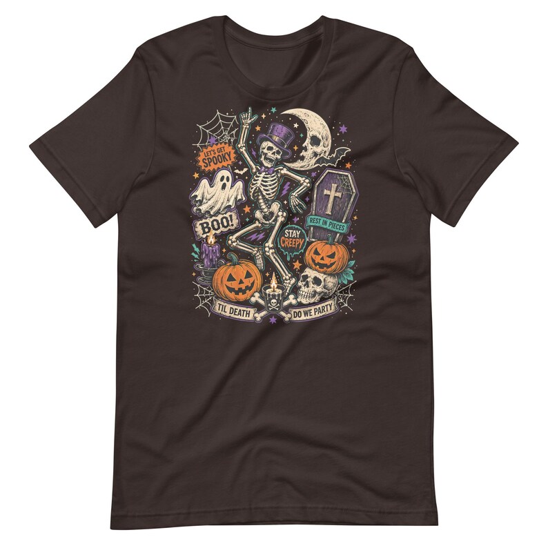 Halloween Collage Shirt, Vintage Trick or Treat T-Shirt, Spooky October 31 Tee, Retro Halloween Graphic Shirt, Horror Collage Tee