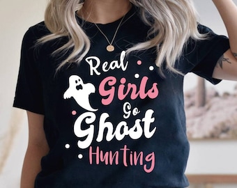 Spökjaktströja för tjejer, spökjägare, spökjägartröja, rolig läskig present, presenter till henne, rolig Halloween-tröja