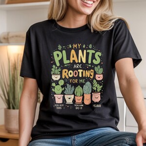 Söt växttröja eller sweatshirt – "Mina växter hejar på mig" – Rolig botanisk ordvits, gåva för trädgårdsälskare, kläder för växtföräldrar bild 4