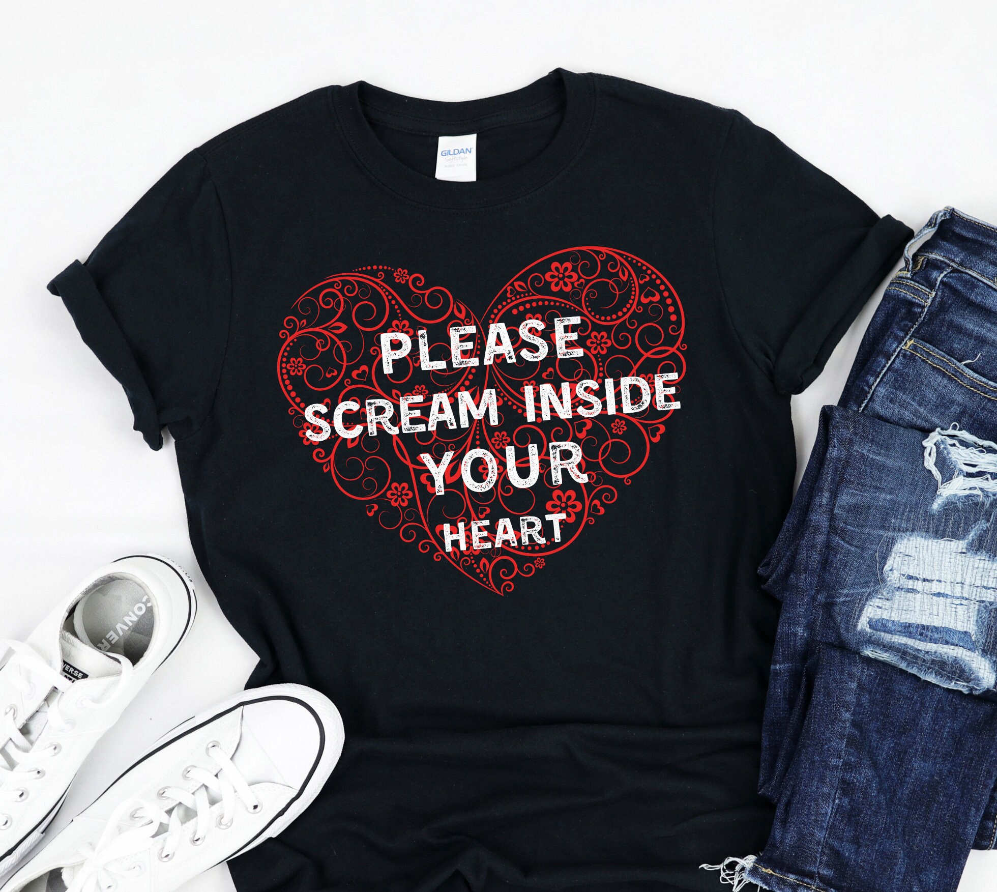Please Scream Inside Your Heart Tshirt, Inside Your Heart Shirt, Please ...