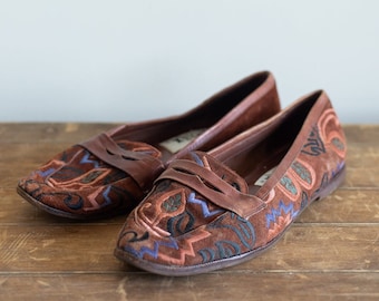 Brown Suede Art Teacher Flats