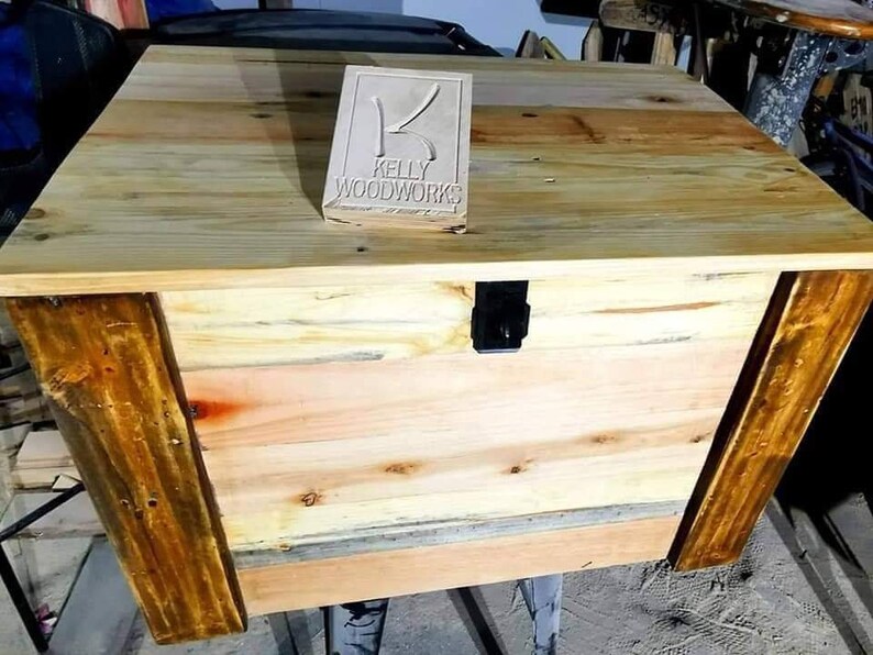 Cofre de almacenamiento rústico | Etsy