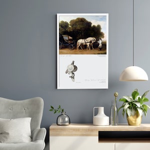 Professional Giclée Print, Vintage Equine Art, &quot;Phaeton with Cream Ponies&quot; by George Stubbs