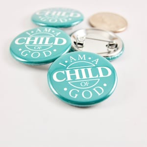 I am a child of God Pin Button Primary children young Women Men lanyard flair lesson Children and Youth gift