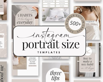 May include: A collage of Instagram post templates for small business owners. The templates feature a neutral color palette with beige and brown tones. The text on the templates includes phrases like "Consistency Matters", "5 Habits to Live Happier Everyday", "Top 6 Tips for Small Business Owners", "Why You Need to Build an Audience", "How to Make a New Habit in 30 Days", "Three Tips for Managing Stress as a Small Business Owner", "Behind the Scenes", "A Day in the Life", and "Sharing is Caring".
