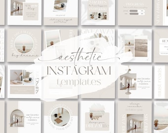 Aesthetic Instagram Templates - Minimalist Instagram Templates - Instagram Templates for Business - Instagram Templates Canva