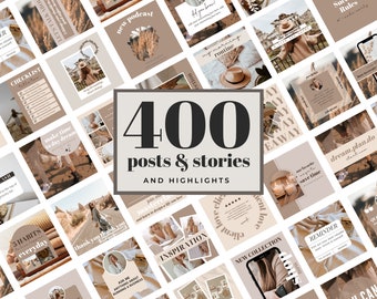 400 Instagram Templates - Instagram Templates Coach - Instagram Templates for Business - Instagram Templates Canva - Aesthetic Instagram
