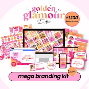 Kit de marque Canva - création de logo - kit de marque - modèles Instagram - modèle de logo Canva - kit réseaux sociaux - modèles de bobine - GG01