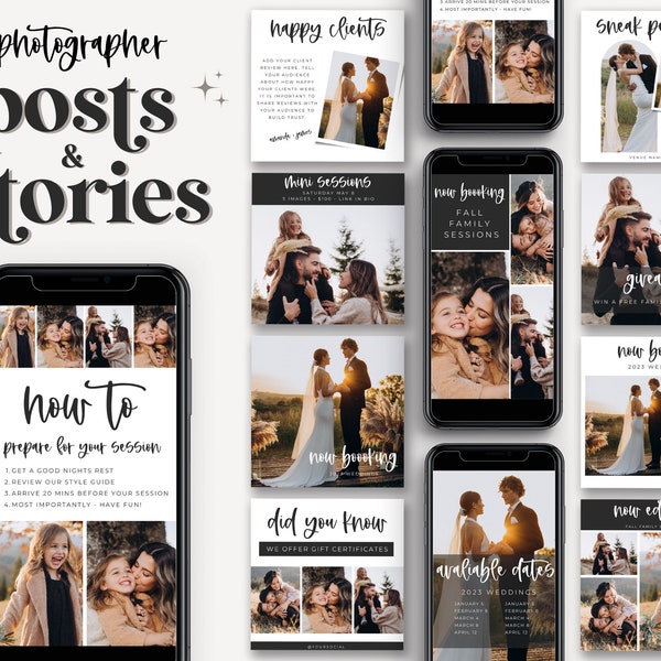 Fotograf Instagram Stories - Fotografie Instagram Template - Fotografie Social media - Fotograf Canva Template