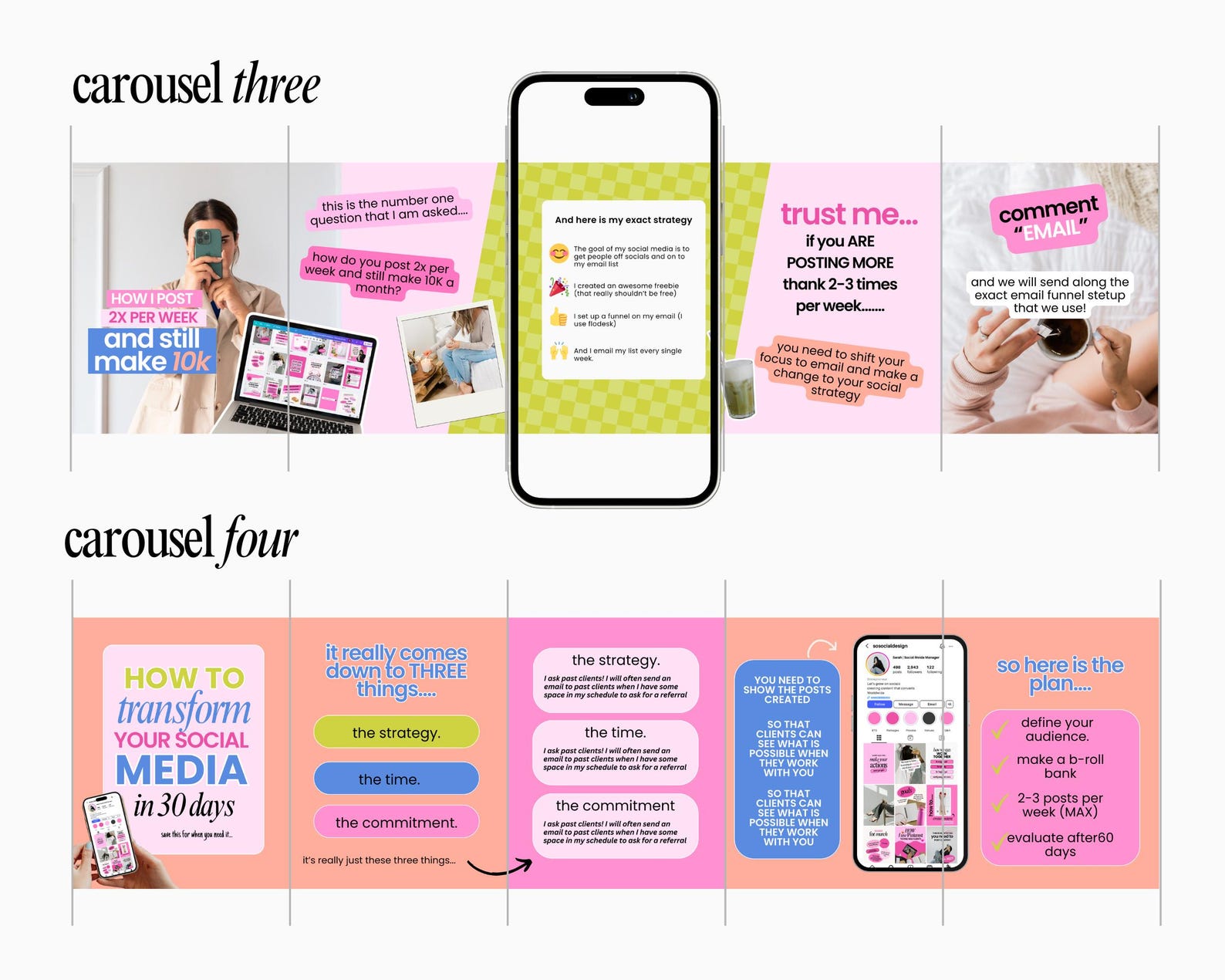 Canva Carousel Templates: Social Media Posts for Instagram - Etsy