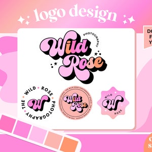 Colorful Logo Design - Bright Logo Design - Coach Logo - Small Business Logo - Boho Logo - Retro Logo - Logo Design For Business - WR01