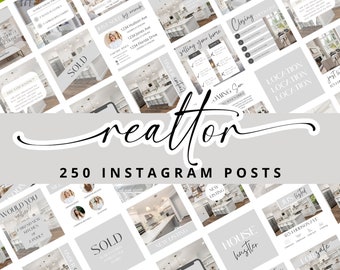 Realtor Instagram Post Templates: Real Estate Social Media (Digital Download)