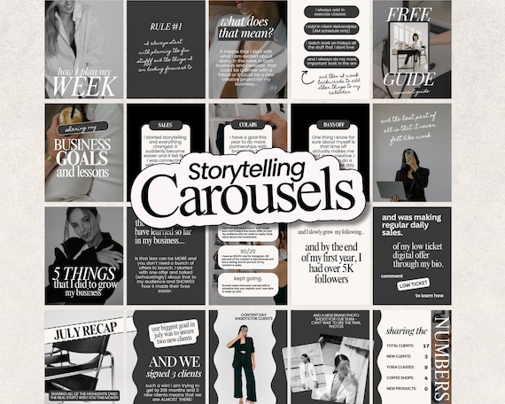 Carousel Instagram Templates: Social Media Manager Canva Layout (Digital Download