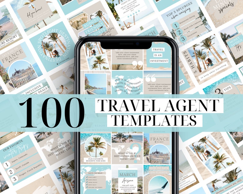 Travel Agent Instagram Template Travel Instagram Template Etsy