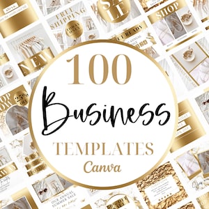 White and Gold Instagram Template - Product Instagram Template - Ecommerce Social Media Template - Small Business Instagram Post - Business