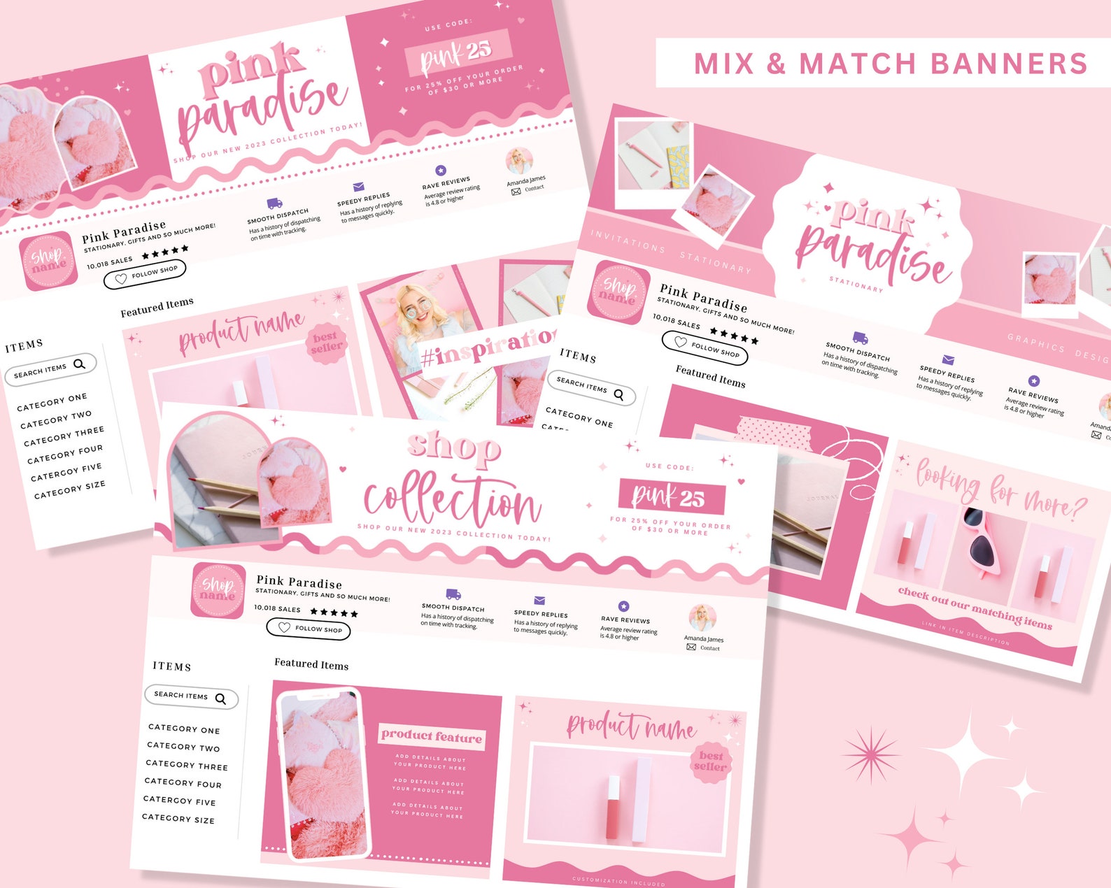 Etsy Shop Kit Etsy Shop Branding Kit Etsy Store Banner Etsy