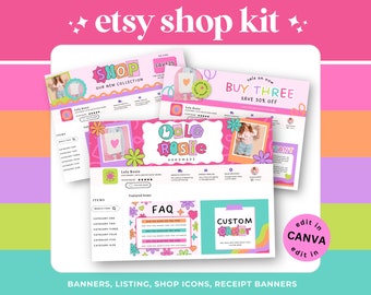 Etsy Shop Kit: Banner & Listing Templates for Canva