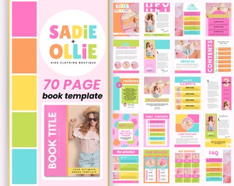 Bright Ebook Template Canva: 70-Page Workbook (A4/US Letter)