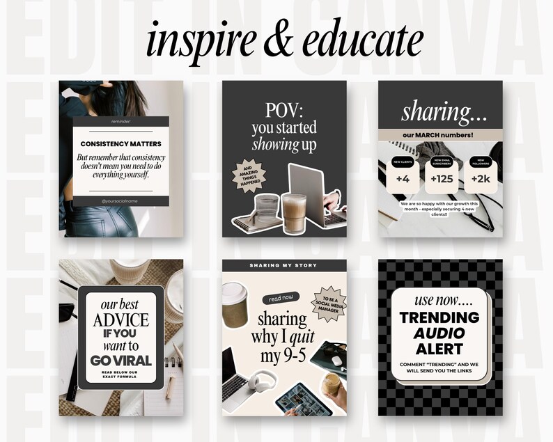 Social Media Manager Templates - Canva Templates for Coaches - Social ...