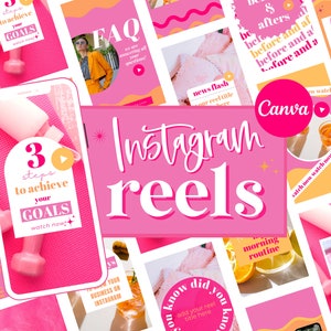 Reel Template, Instagram Reel Cover,  Instagram Reel Template Canva, Instagram Stories, TikTok, Colourful Instagram Templates,  GG01