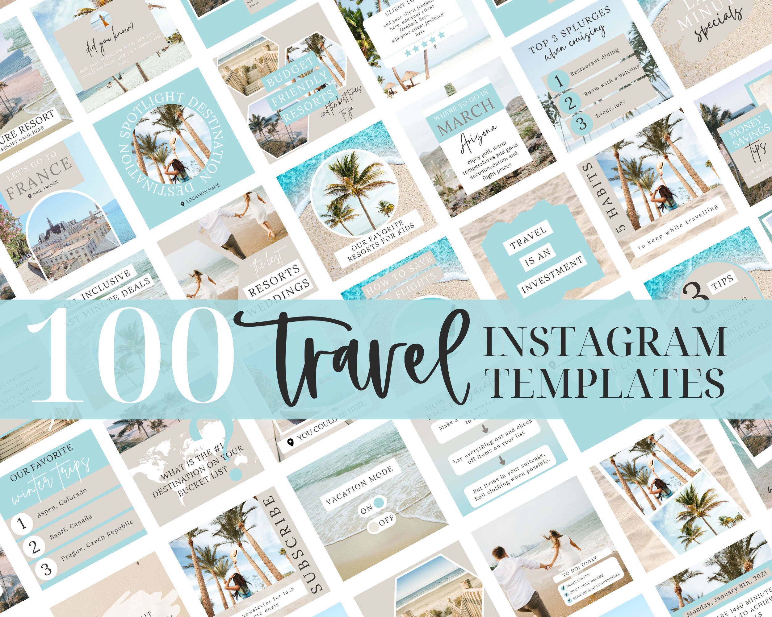 Travel Agent Instagram Template Travel Instagram Template Etsy