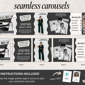 Carousel Instagram Templates: Social Media Manager Canva Layout (Digital Download image 2