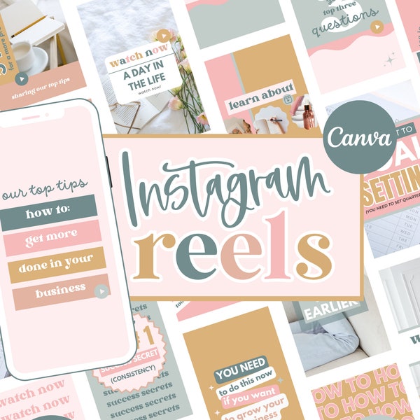 Colorful Reel Template, Instagram Reel Cover,  Instagram Reel Template Canva, Instagram Stories, TikTok, Instagram Templates, Pastel, GG02