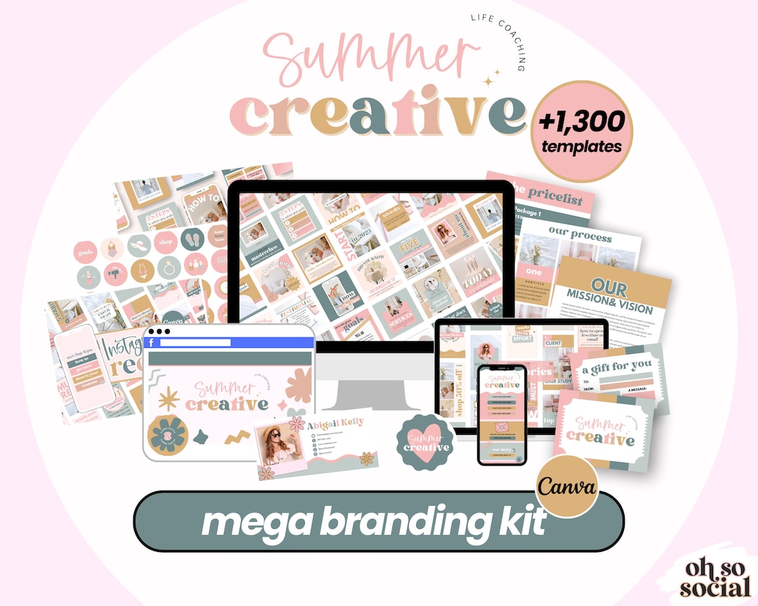 Canva Branding Kit - Logo Design - Branding Kit - Instagram Templates ...