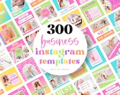 Business Instagram Template: 300 Pink Social Media Posts (Digital Download)