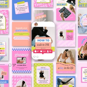 Mallar för sociala medier-hanterare - Instagram Reels - Canva-mallar för coacher - Marknadsföring i sociala medier - Mallar för porträttinlägg på Instagram