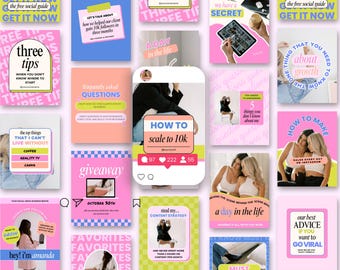 Social Media Manager Templates - Instagram Reels - Canva Templates for Coaches - Social Media Marketing  - Portrait Instagram Post Templates