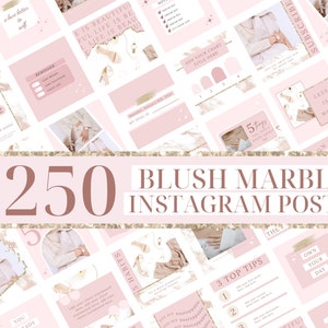 250 Rose Gold Engagement Instagram Post Templates - Pink Instagram Templates - Jewelry Instagram  - Quotes - Canva - Social Media Templates