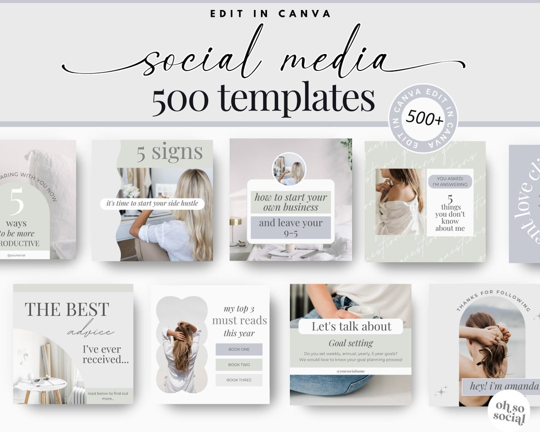 500 plantillas de Canva para redes sociales: Reels y publicaciones de ...