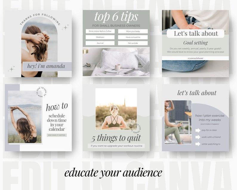 500 plantillas de Canva para redes sociales: Reels y publicaciones de Instagram (descarga digital) imagen 3