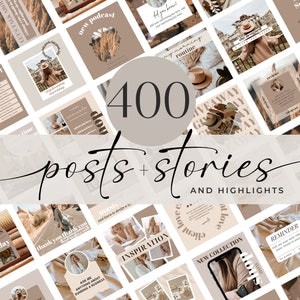 400 Instagram Templates - Instagram Templates Coach - Instagram Templates for Business - Instagram Templates Canva - Aesthetic Instagram