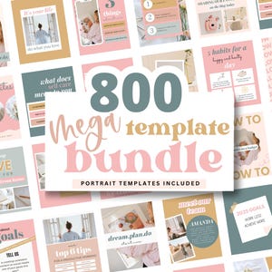 800 Colorful Instagram Templates - Instagram Templates Coach - Instagram Templates for Business - Bright Instagram Templates - GG02