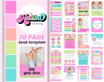 Bright Ebook Template Canva: 70-Page Workbook, Lead Magnet