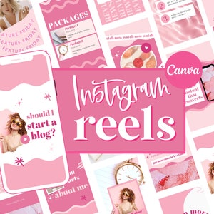 Reel Template, Instagram Reel Cover, Instagram Reel Template Canva, Instagram Stories, TikTok, Bunte Instagram Templates, Pink, PP01