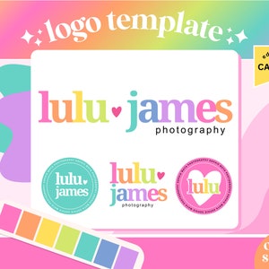 Colorful Logo Design - Bright Logo Design - Coach Logo - Small Business Logo - Boho Logo - Retro Logo - Logo Design For Business - LJ01