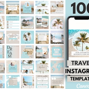 Travel instagram template - travel agent instagram template - travel agent template - travel agent flyer - travel instagram posts