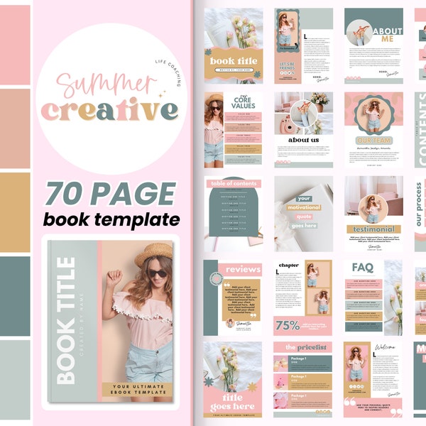 Ebook Template Canva - Ebook and Workbook Template - Ebook Creator - Lead Magnet - Coaching Templates - Coaching Ebook - E-Book - GG02