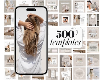 500  Canva Templates - Instagram Reels Templates - Instagram Templates - Social Media Marketing - Aesthetic Instagram