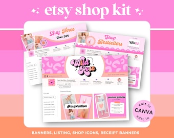 Etsy Shop Kit: Banner & Listing Templates for Canva