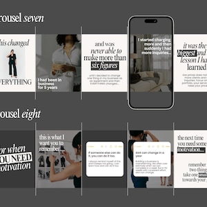 Carousel Instagram Templates: Social Media Manager Canva Layout (Digital Download image 6