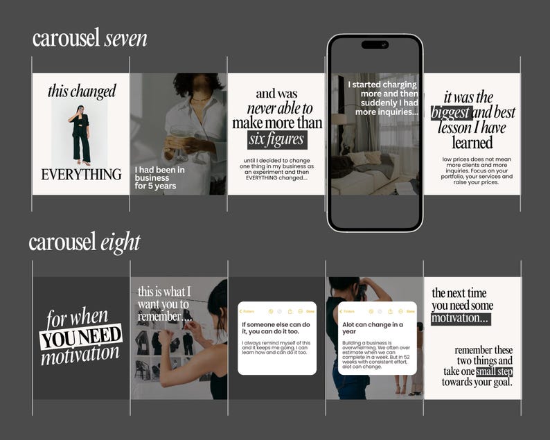 Carousel Instagram Templates: Social Media Manager Canva Layout (Digital Download image 6